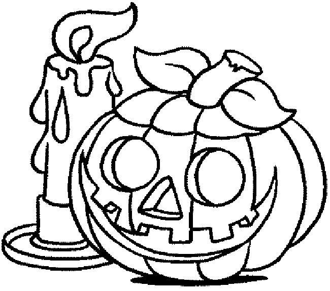 Coloriage d'une citrouille originale sur fond simple