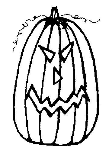 Coloriage d'une citrouille ornée d'expressions joyeuses dans un décor automnal