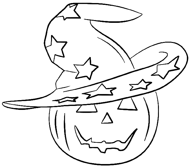 Coloriage d'une citrouille avec des feuilles et une ambiance automnale