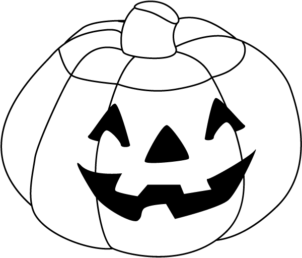 Coloriage d'une citrouille au design original avec décor automnal