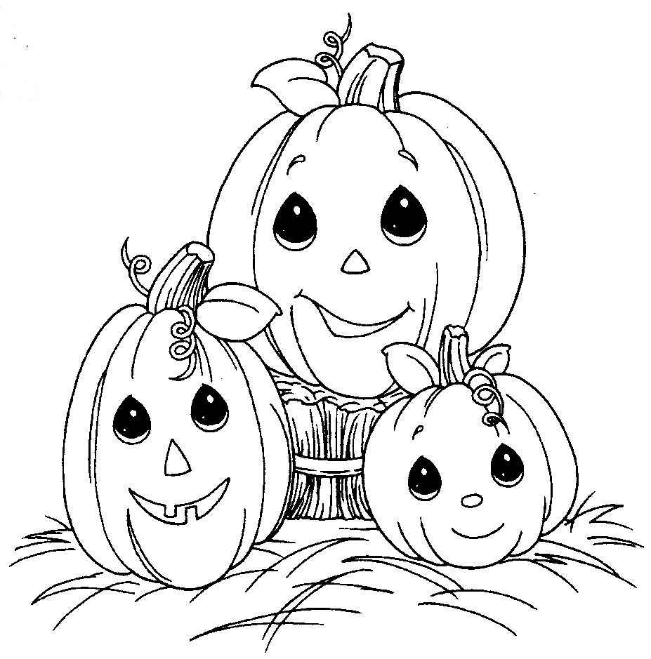 Coloriage d'une citrouille aux détails captivants