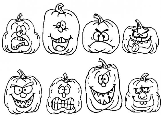 Coloriage d'une citrouille ornée de détails festifs