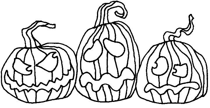 Coloriage d'une citrouille entourée de feuilles et de vignes