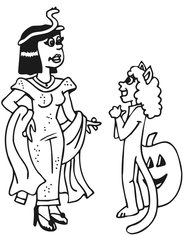 Coloriage de Cléopâtre dans un décor égyptien Coloriage de Cléopâtre dans un décor égyptien