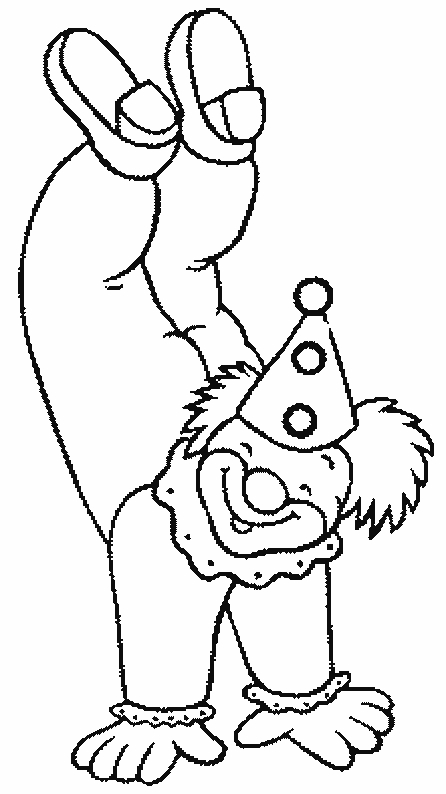Un clown souriant entouré de ballons et de confettis