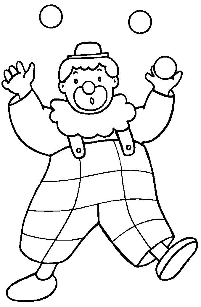 Un clown joyeux avec un chapeau haut de forme et un ballon