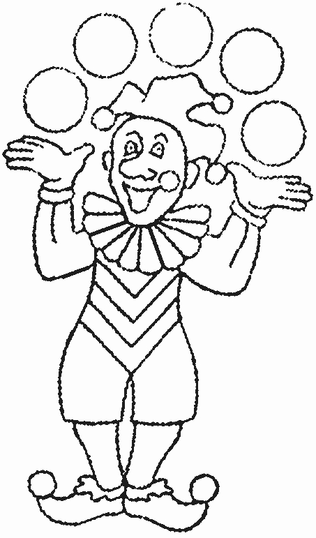 Clown joyeux avec un ballon dans un décor festif