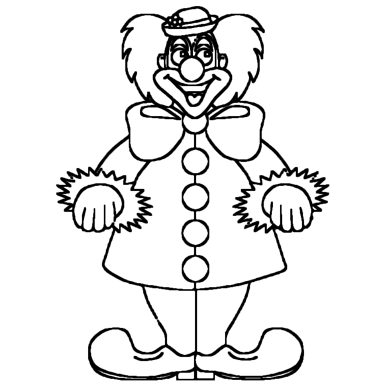 Clown souriant avec un ballon dans un décor festif