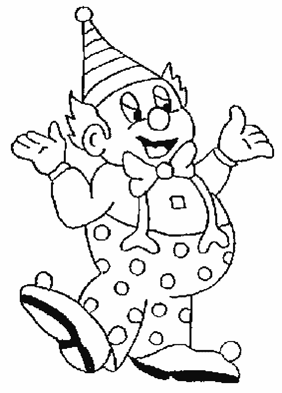 Un clown joyeux en pleine action sur un fond festif