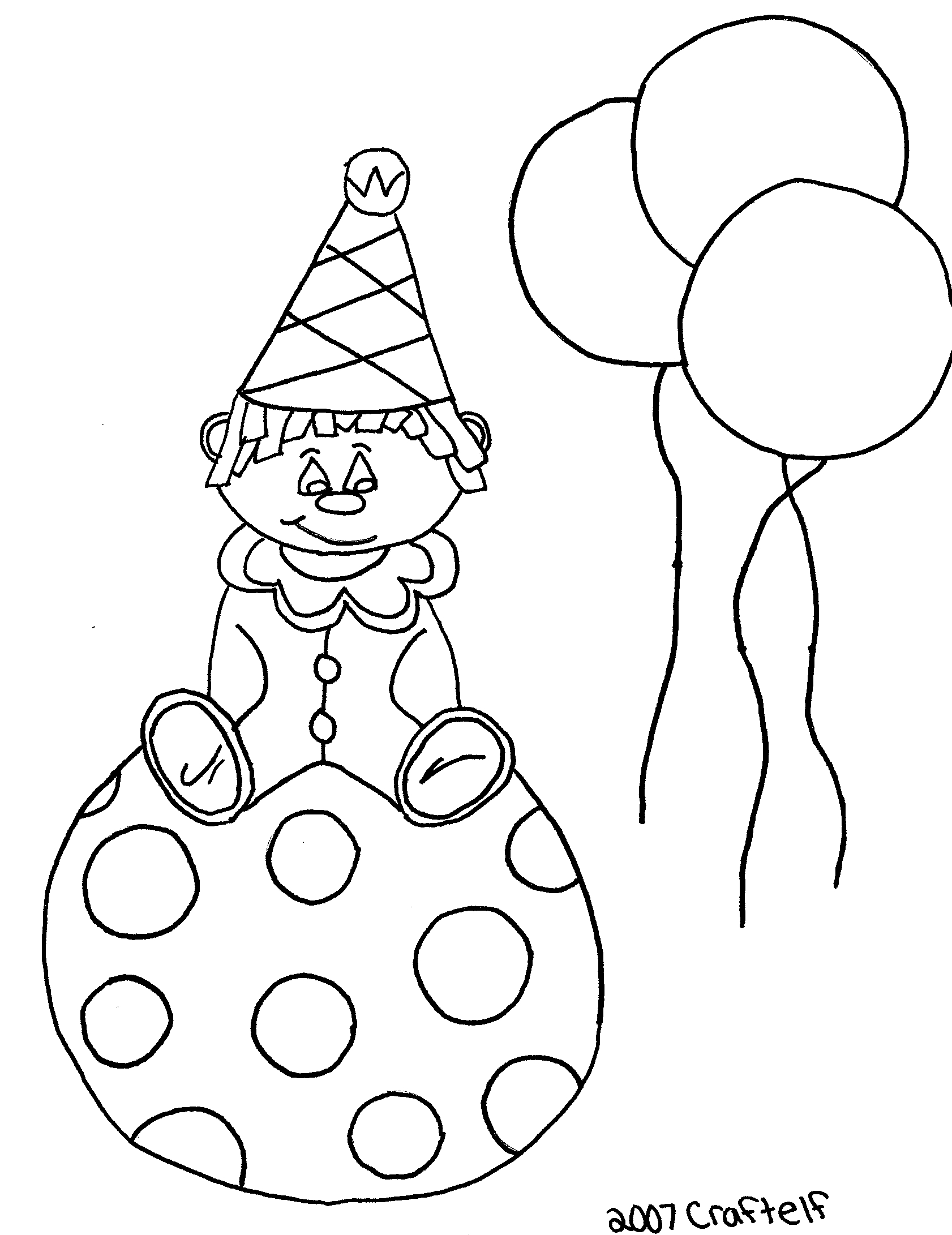 Un clown joyeux avec un ballon dans un décor festif