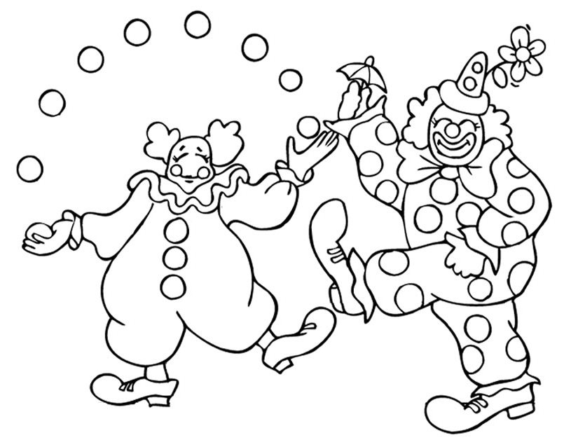 Un clown joyeux portant un chapeau haut de forme dans un décor festif Un clown joyeux portant un chapeau haut de forme dans un décor festif