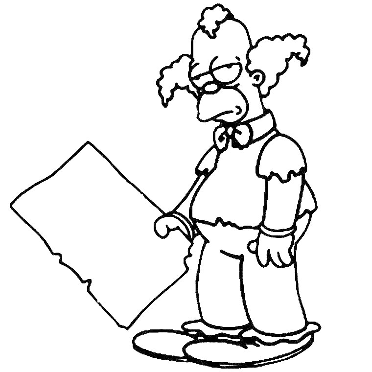 Coloriage d'un clown joyeux avec des ballons et un décor festif