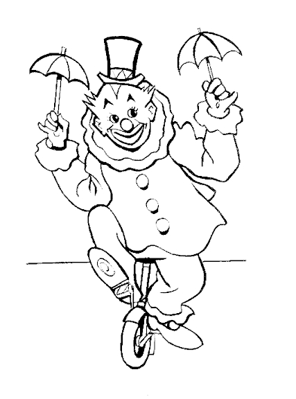 Un clown joyeux avec un grand sourire sur un fond simple