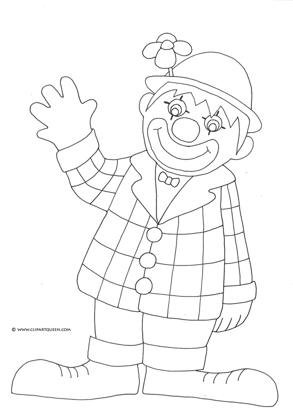 Un clown souriant en pleine performance sur scène