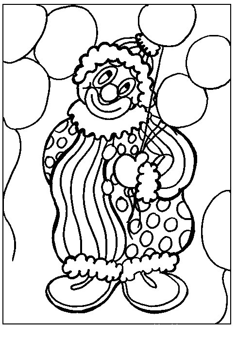 Un clown joyeux en pleine animation sur un fond festif