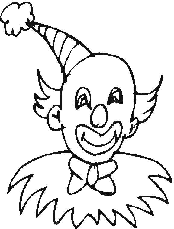 Coloriage d'un clown joyeux sous un chapiteau