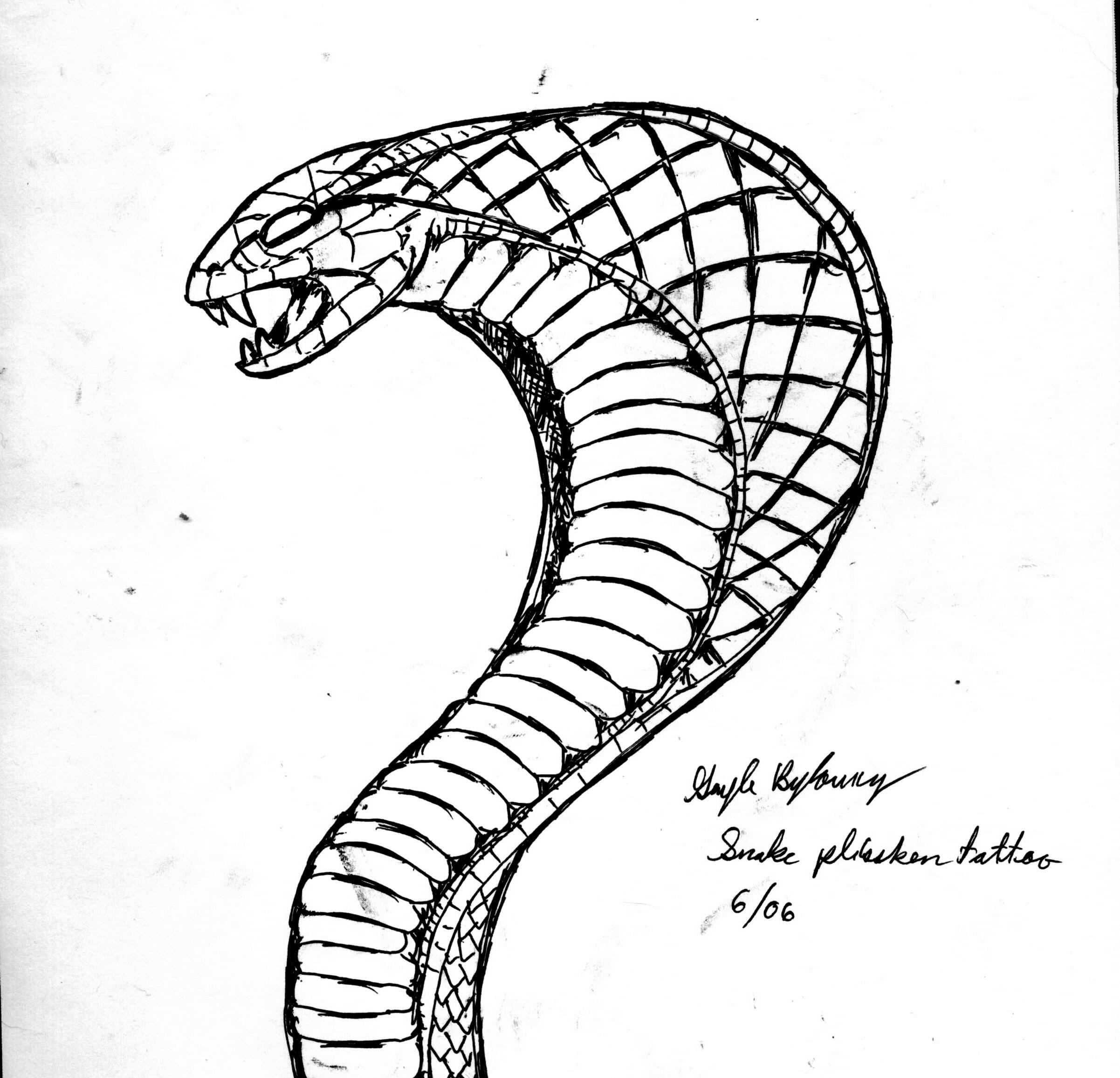Coloriage d'un cobra majestueux sur fond simple