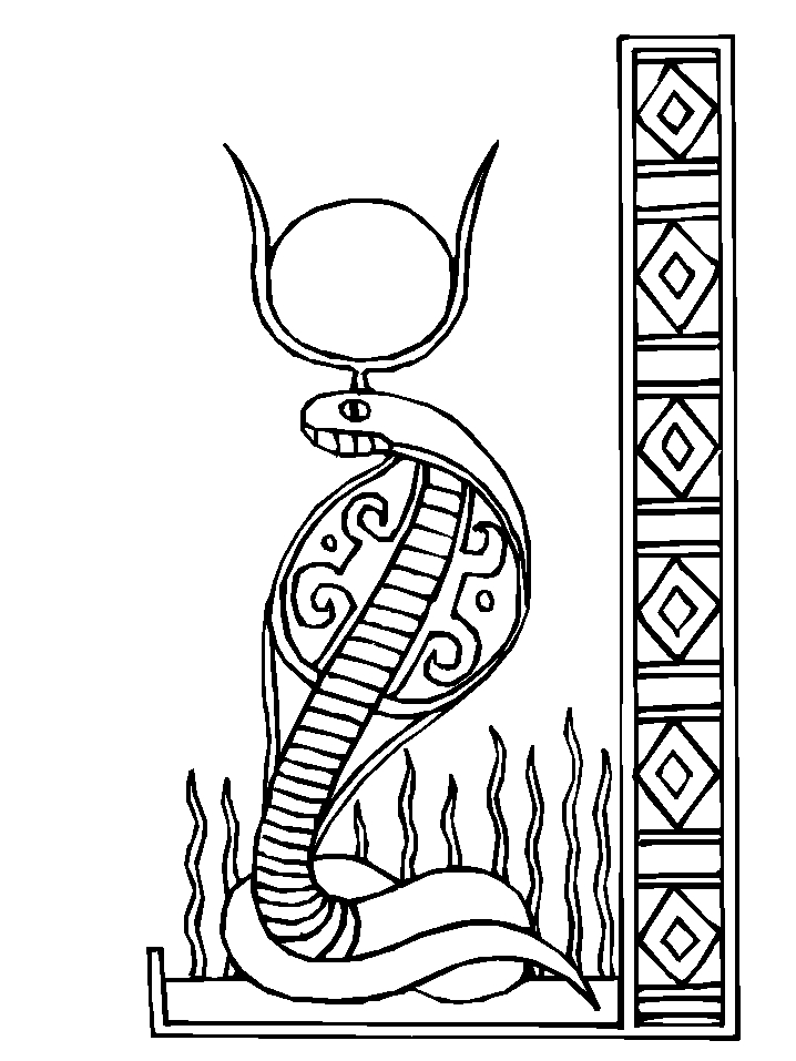 Un cobra majestueux sur fond de motifs stylisés