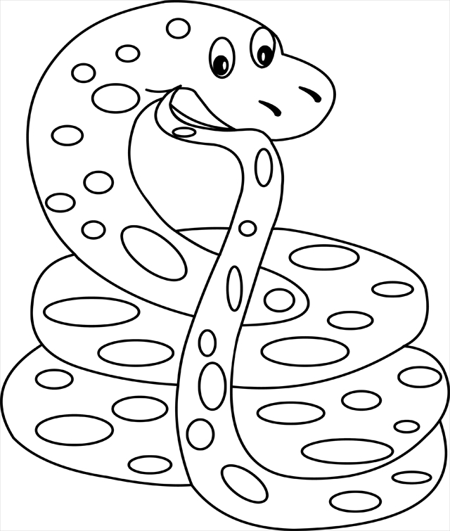 Coloriage d'un cobra dans une posture sinueuse