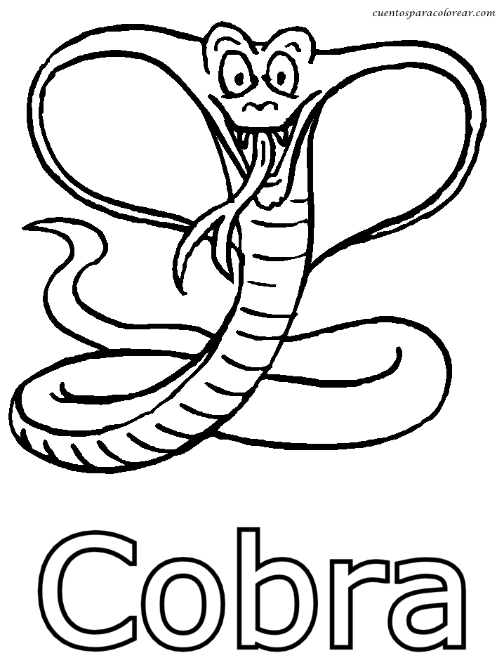Coloriage d'un cobra majestueux sur fond de végétation