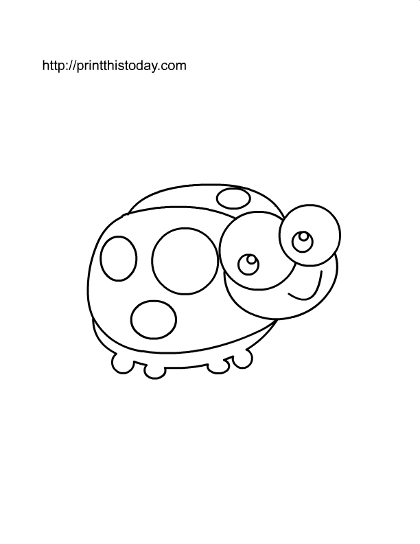 Coloriage d'une coccinelle sur une feuille verte