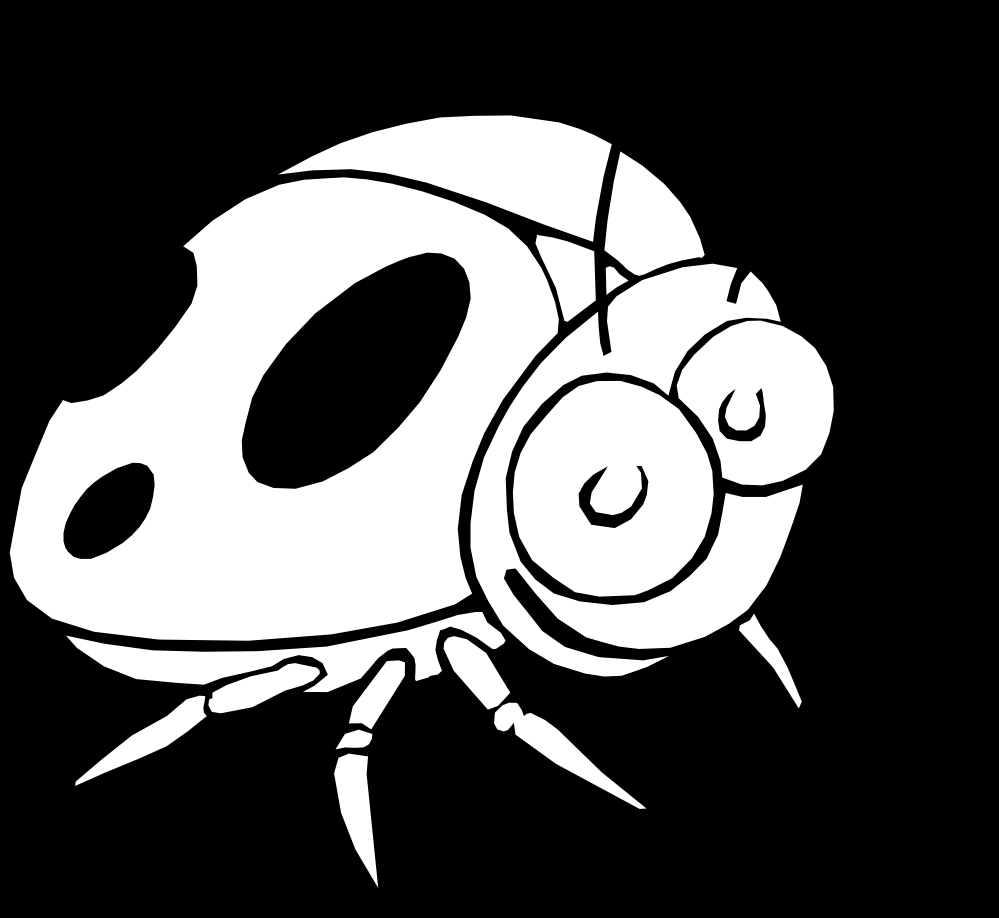 Coloriage d'une coccinelle sur une feuille verte