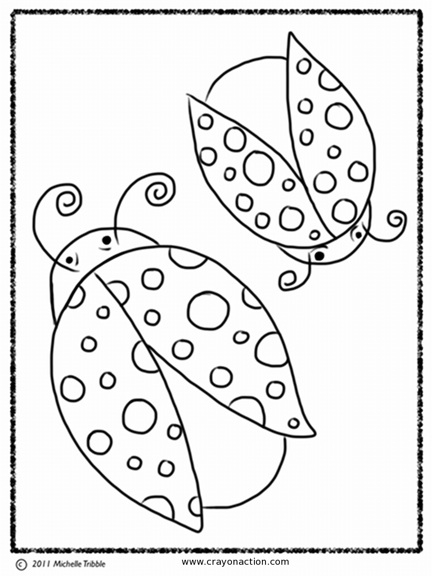 Coloriage d'une coccinelle sur une feuille Coloriage d'une coccinelle sur une feuille
