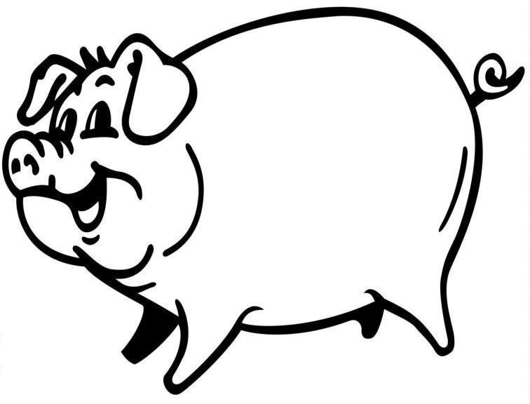 Un cochon joyeux dans un champ verdoyant