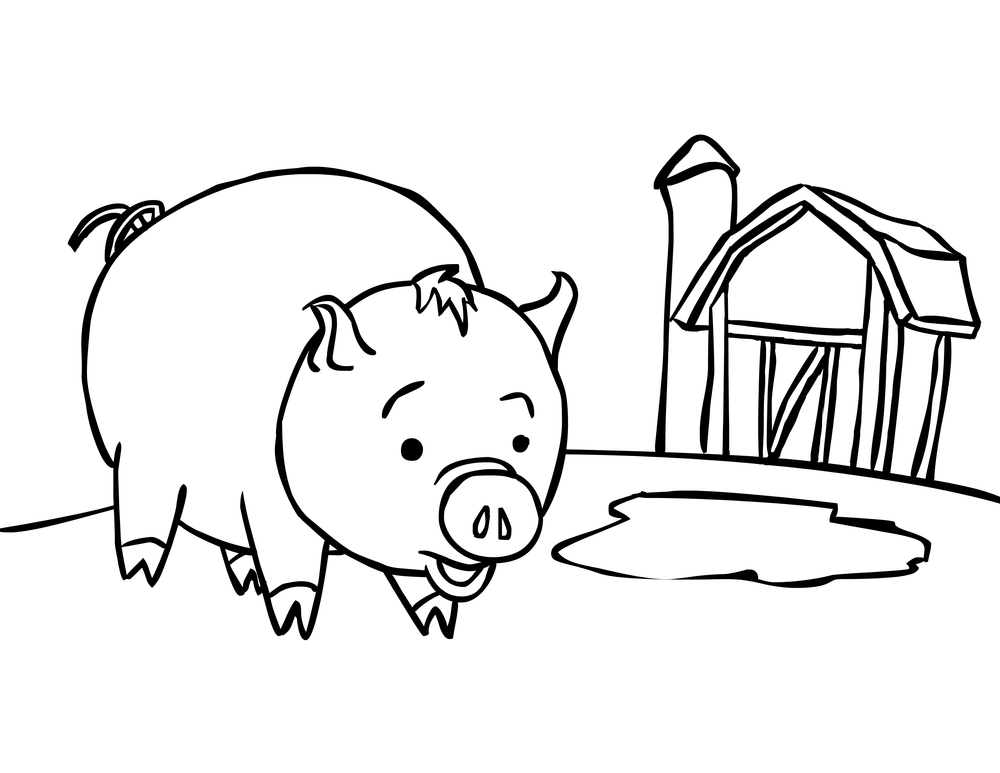 Un cochon joyeux dans un champ ensoleillé
