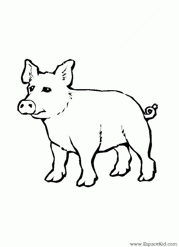 Un cochon joyeux se prélassant dans la nature