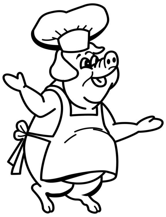 Un cochon joyeux dans un décor champêtre