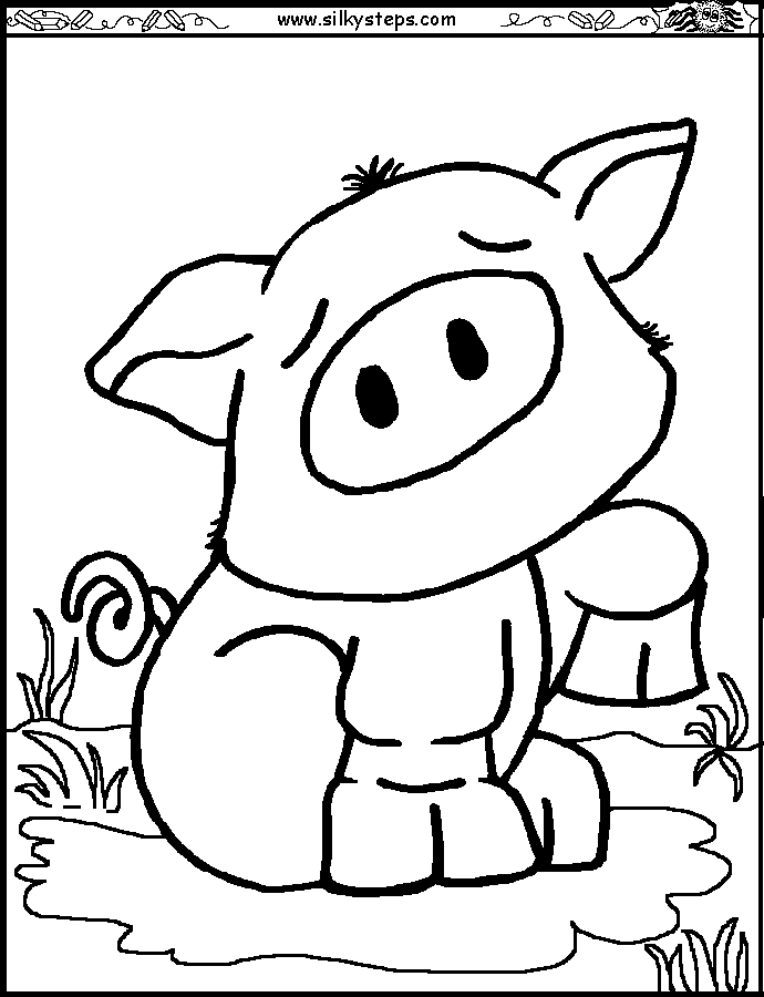 Un cochon joyeux dans un champ verdoyant