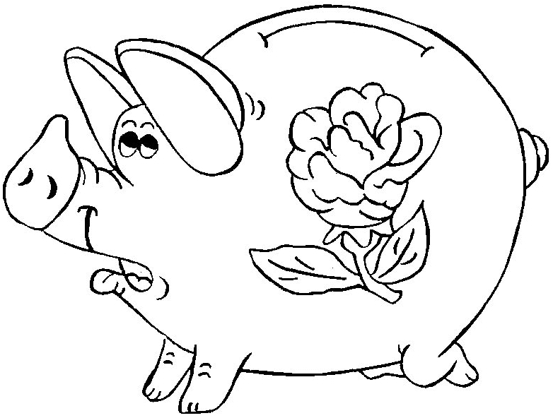 Un cochon joyeux se prélassant dans une prairie verdoyante