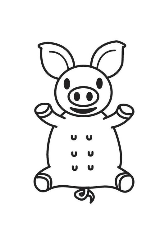 Un cochon joyeux en pleine nature