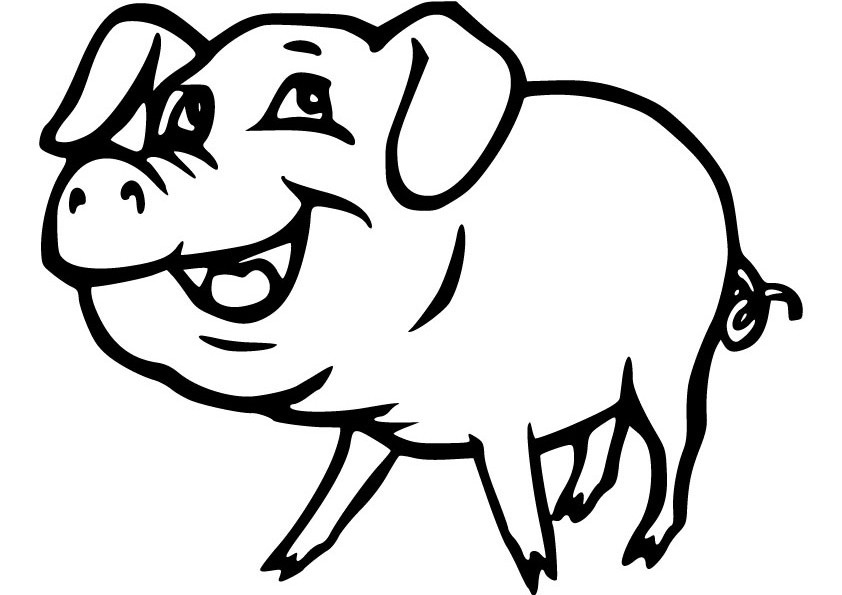 Un cochon joyeux dans un pré verdoyant
