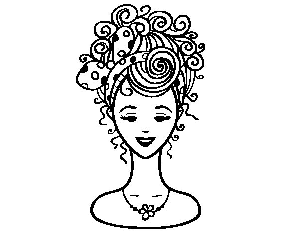 Coloriage d'un coiffeur et de sa cliente dans un salon de coiffure