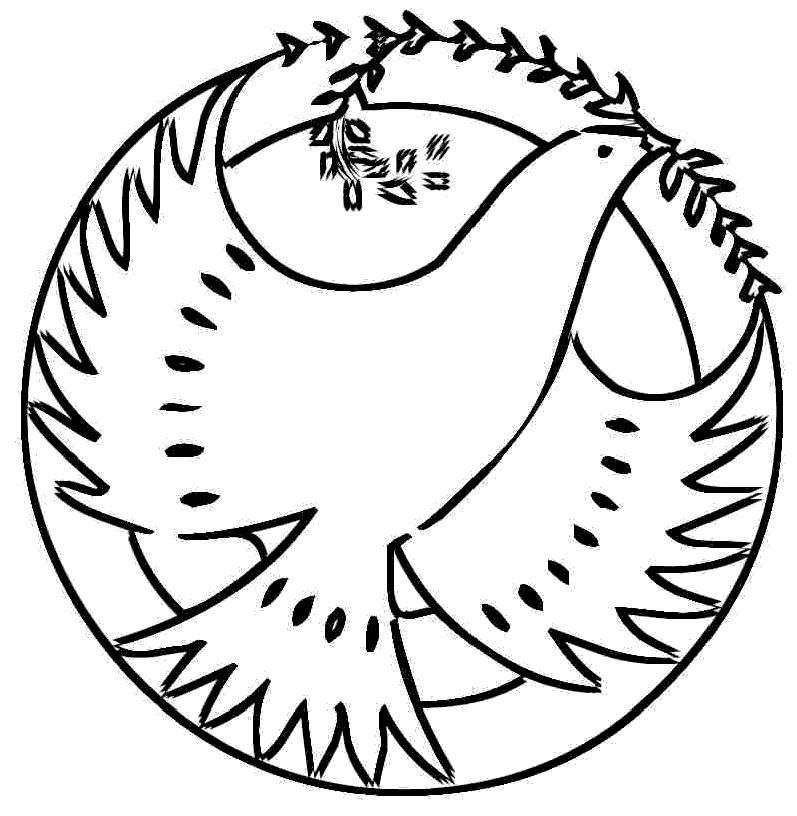 Colombe en vol dans un ciel paisible