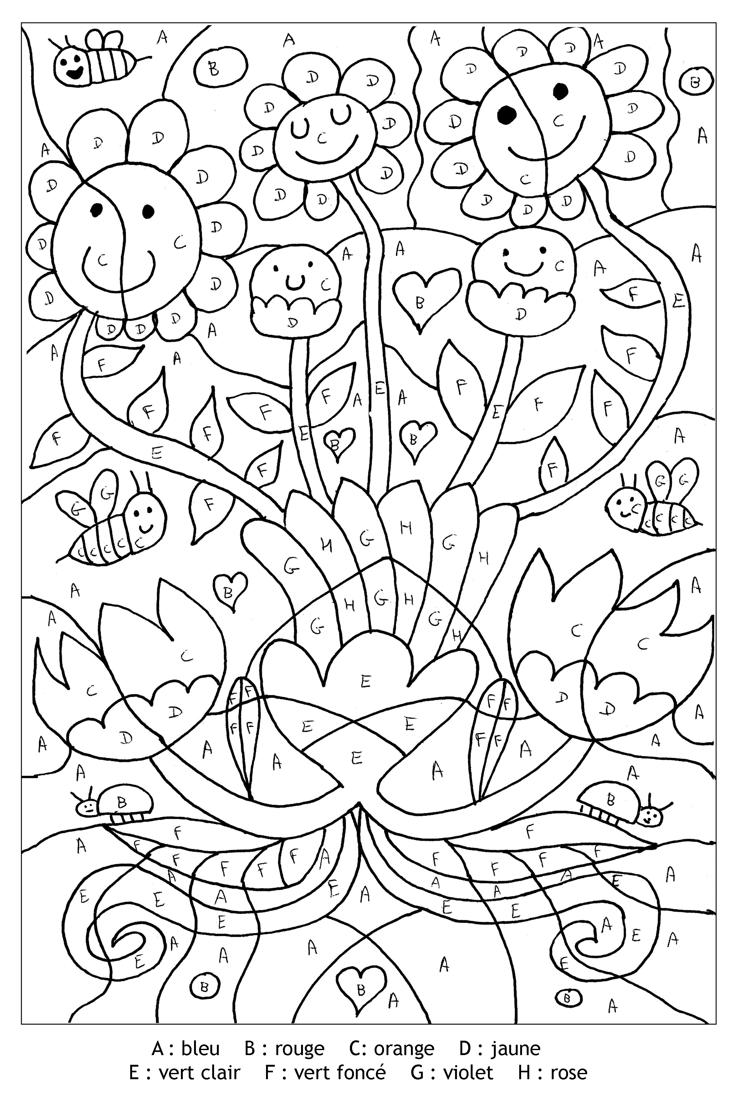 Un coloriage de personnages amusants dans un décor ludique