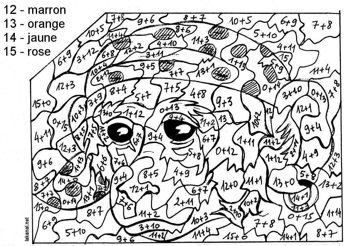 Un coloriage magique avec un château et des éléments fantastiques