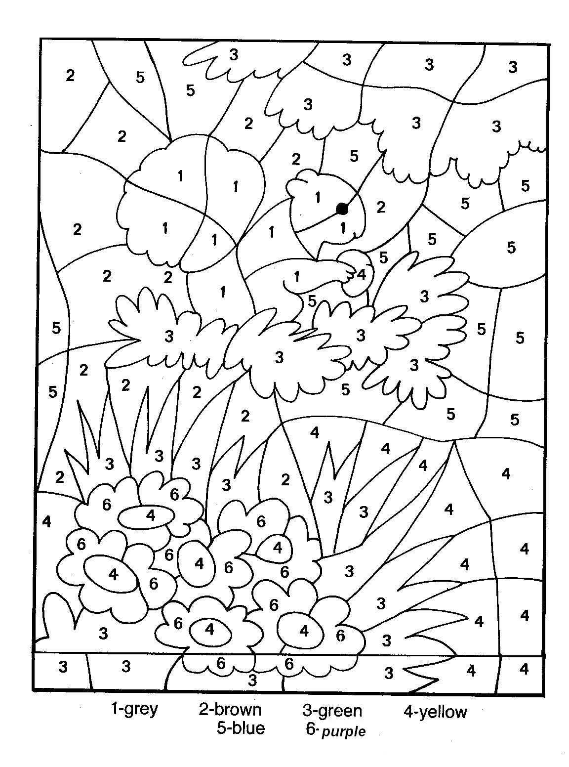 Coloriage d'un paysage de montagne avec un lac et des arbres