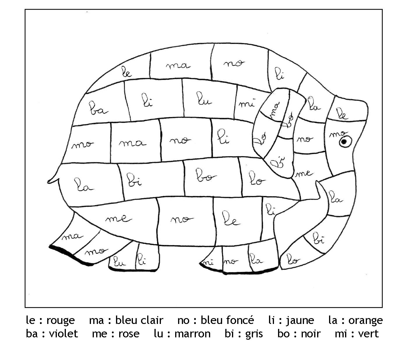 Un enfant en train de colorier un dessin de personnage de dessin animé