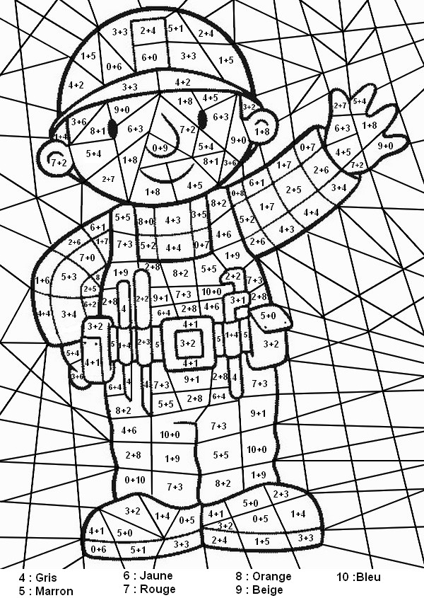 Coloriage magique d'un paysage sous-marin avec des poissons et des coraux