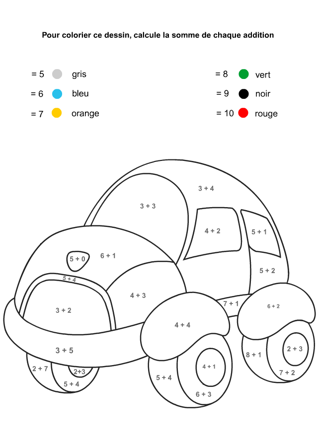 Coloriage d'un paysage naturel avec un arbre et des éléments géométriques