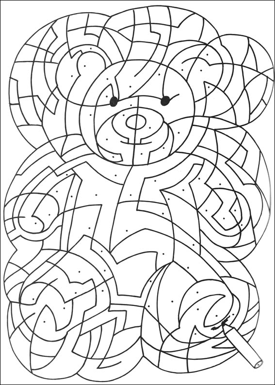 Coloriage d’un paysage hivernal avec un bonhomme de neige
