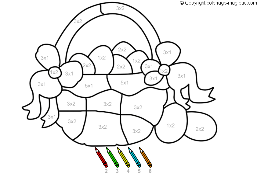 Un coloriage magique avec un dragon et des nuages en arrière-plan