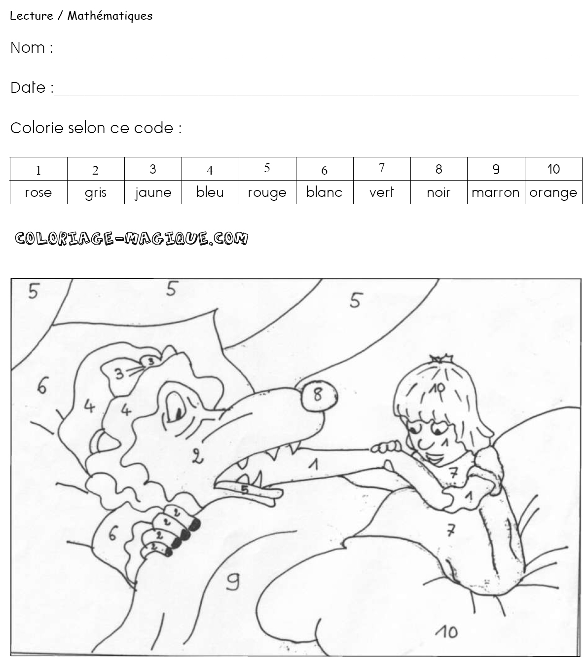 Coloriage d'un paysage de montagne avec un ruisseau et des arbres
