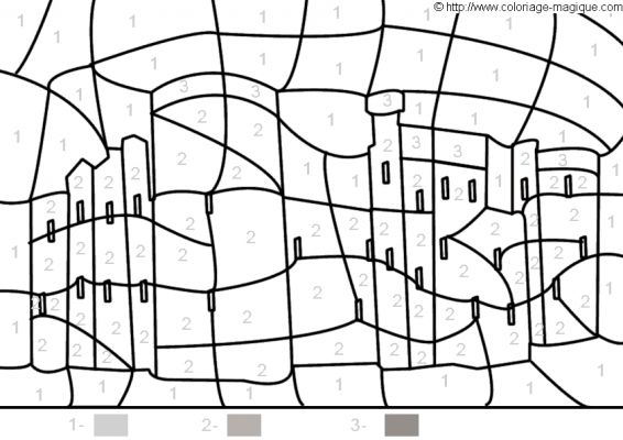 Un coloriage de paysage avec une maison et des arbres