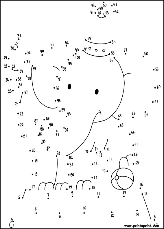 Coloriage de points à relier représentant un animal dans la nature
