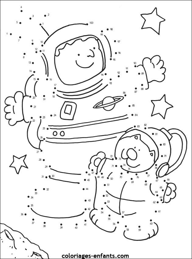 Coloriage point à point d'un animal sauvage dans son habitat naturel