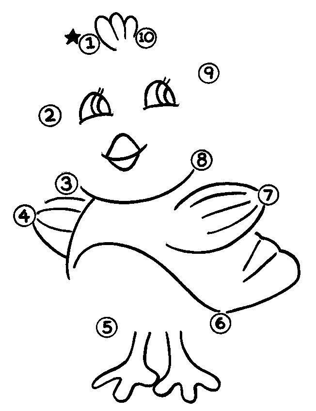 Coloriage de points à relier représentant un paysage avec un arbre et un soleil